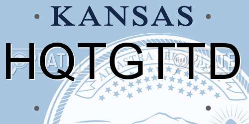 HQTGTTD Kansas License Plate