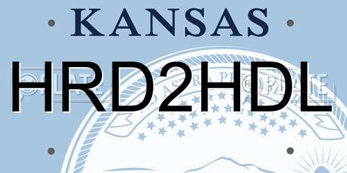 HRD2HDL Kansas License Plate