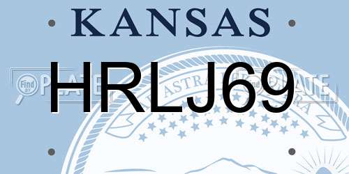 HRLJ69 Kansas License Plate