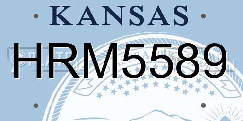 HRM5589 Kansas License Plate