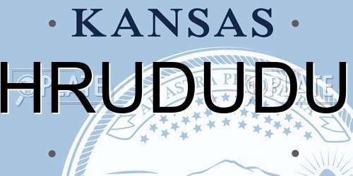 HRUDUDU Kansas License Plate