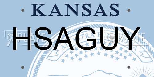 HSAGUY Kansas License Plate