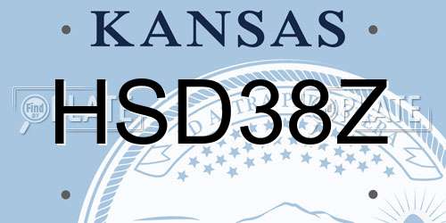 HSD38Z Kansas License Plate