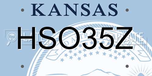HSO35Z Kansas License Plate