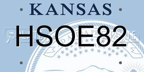 HSOE82 Kansas License Plate