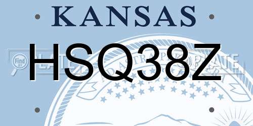 HSQ38Z Kansas License Plate
