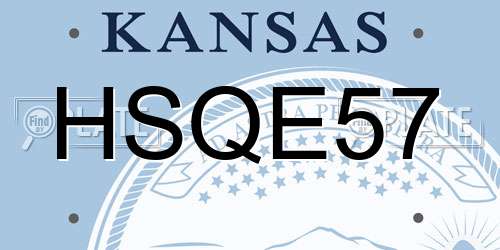 HSQE57 Kansas License Plate