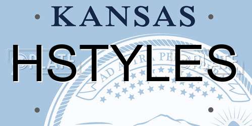 HSTYLES Kansas License Plate