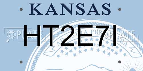 HT2E7I Kansas License Plate