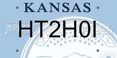 HT2H0I Kansas License Plate