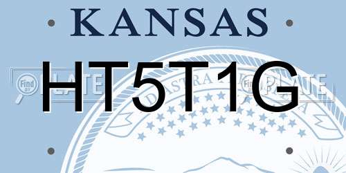 HT5T1G Kansas License Plate