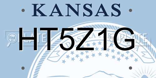HT5Z1G Kansas License Plate