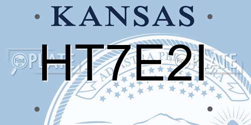 HT7E2I Kansas License Plate