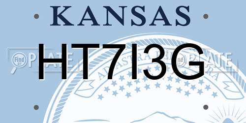 HT7I3G Kansas License Plate