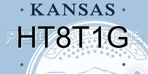 HT8T1G Kansas License Plate