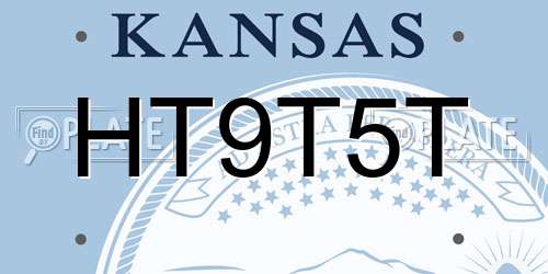 HT9T5T Kansas License Plate