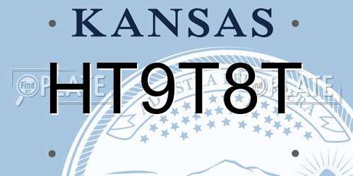 HT9T8T Kansas License Plate