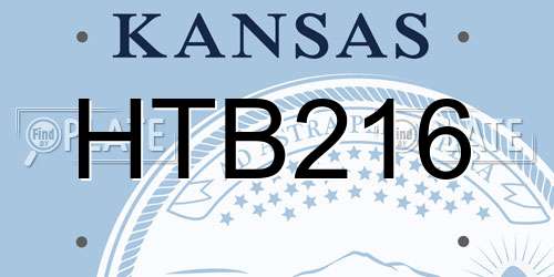 HTB216 Kansas License Plate