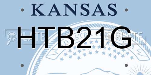 HTB21G Kansas License Plate