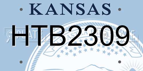 HTB2309 Kansas License Plate