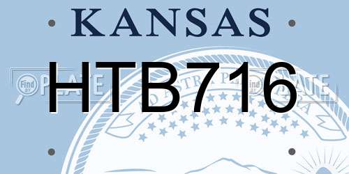 HTB716 Kansas License Plate
