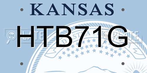 HTB71G Kansas License Plate