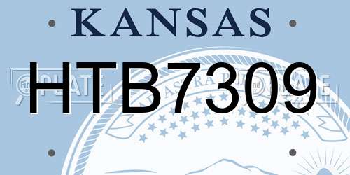 HTB7309 Kansas License Plate
