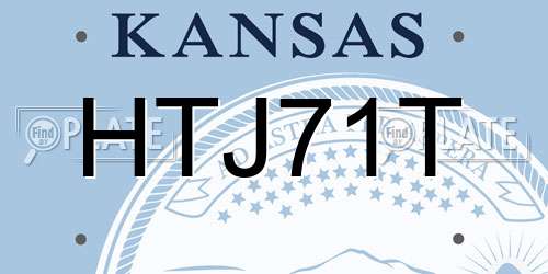 HTJ71T Kansas License Plate