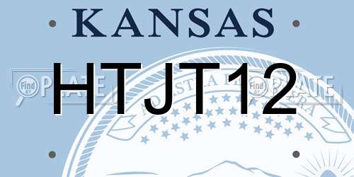 HTJT12 Kansas License Plate