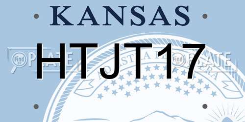 HTJT17 Kansas License Plate