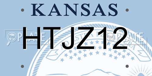 HTJZ12 Kansas License Plate