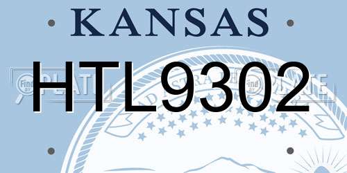 HTL9302 Kansas License Plate