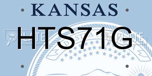 HTS71G Kansas License Plate