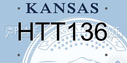 HTT136 Kansas License Plate