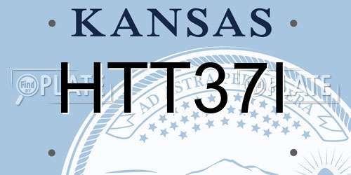 HTT37I Kansas License Plate
