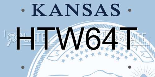 HTW64T Kansas License Plate