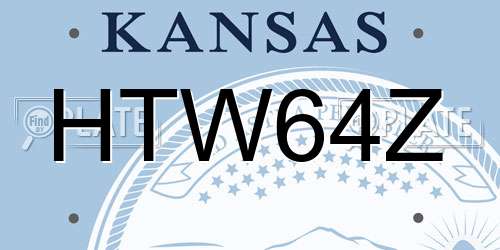 HTW64Z Kansas License Plate
