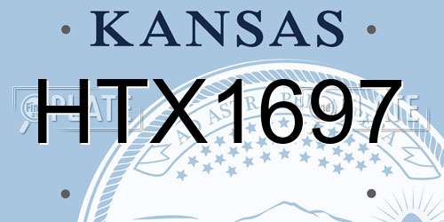 HTX1697 Kansas License Plate