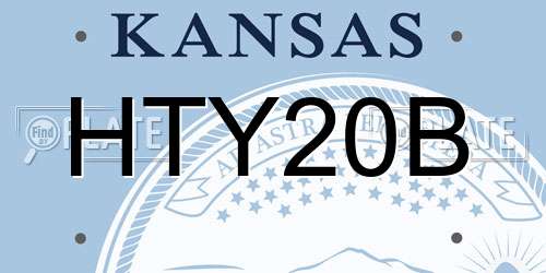 HTY20B Kansas License Plate
