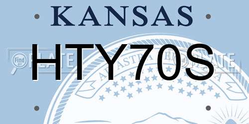 HTY70S Kansas License Plate