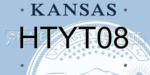 HTYT08 Kansas License Plate