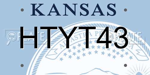 HTYT43 Kansas License Plate