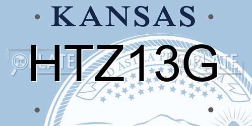 HTZ13G Kansas License Plate