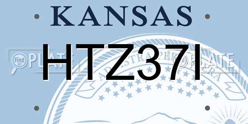 HTZ37I Kansas License Plate