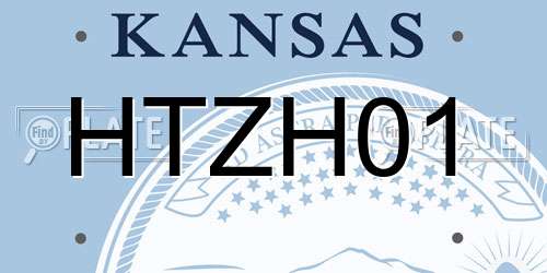 HTZH01 Kansas License Plate