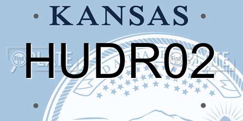 HUDR02 Kansas License Plate