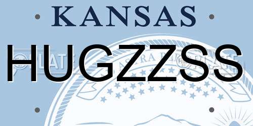 HUGZZSS Kansas License Plate
