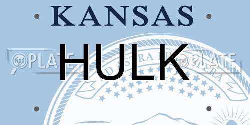 HULK Kansas License Plate
