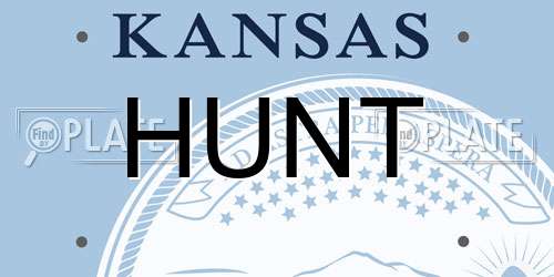 HUNT Kansas License Plate