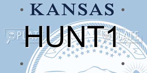 HUNT1 Kansas License Plate
